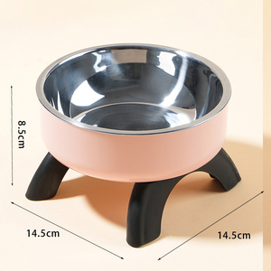 ชามสแตนเลสป้องกันการลื่นสำหรับแมว ช่วยป้องกันการกระดูกคอเสียหาย - Product Image 5