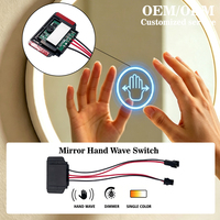 Shinechip 3A 36W Saklar Peredup Cerdas Sensor Sentuh Cermin LED IP20