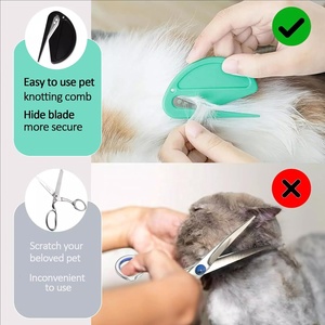 Peine Desenredante Multifuncional de ABS Confiable para Eliminar el Pelo Suelto y Enredado con Función de Herramienta de Aseo para Mascotas - Product Image 6