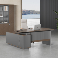 Bureau de direction moderne de luxe en bois, table de travail, designs de bureau de direction, bureau de PDG, mobilier de bureau de haute technologie