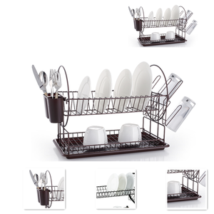 Escurridor de vajilla de acero inoxidable, accesorios de <span class=keywords><strong>cocina</strong></span>, <span class=keywords><strong>bandeja</strong></span> de secado de platos, escurridor de platos, gran oferta - Product Image 1