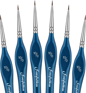 Nuovi 6 pezzi 10/0 triangolo in miniatura <span class=keywords><strong>pennelli</strong></span> <span class=keywords><strong>per</strong></span> pittura acrilica <span class=keywords><strong>pennelli</strong></span> <span class=keywords><strong>per</strong></span> pittura ad olio - Product Image 1