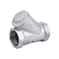 Filter Pipa Air Suhu Sedang Hidrolik Koneksi Bentuk Y Baja Tahan Karat 304 Berkualitas Tinggi 1/2 Inci 3 Tahun Garansi