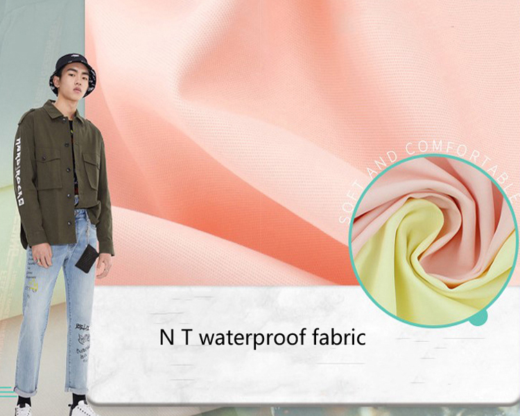 100D twill N/T fabric 55% nylon 45% polyester 120 gsm down jacket cloth waterproof fabric anti-UV
