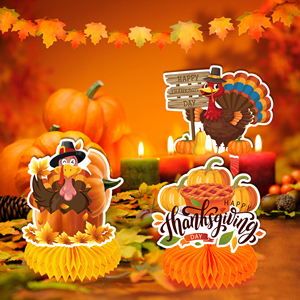 Fw041 Lễ Tạ Ơn Chủ Đề Tổ Ong Giấy Trang Trí Thổ Nhĩ Kỳ Tổ Ong Trang Trí Mùa Thu Lễ Hội Nguồn Cung Cấp Bên - Product Image 6