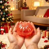 Jouet Squishy en forme de Ravioli Doré de Noël, 3 Pièces, Raviolis dans un Mini Cuiseur Vapeur, Anti-stress à Rebond Lent pour Cadeau de Noël