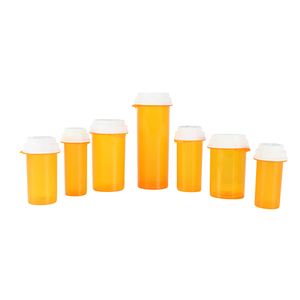 Frasco de Medicina de Color Ámbar Personalizable con Logotipo, Frasco Pequeño para Prescripción Médica, Frasco de Plástico para Pastillas con Tapa a Presión Sin Bloqueo - Product Image 3