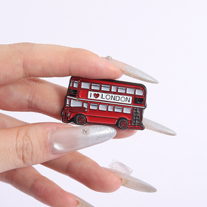 Adoro la spilla con spilla rossa <span class=keywords><strong>a</strong></span> due piani per gli amanti della cultura della città con spilla con risvolto per viaggiatori, regalo di gioielli Souvenir per amici - Product Image 4