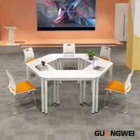 GUANGWEI Table d'étude en MDF durable, design moderne, pour étudiant, salle de classe et bureau