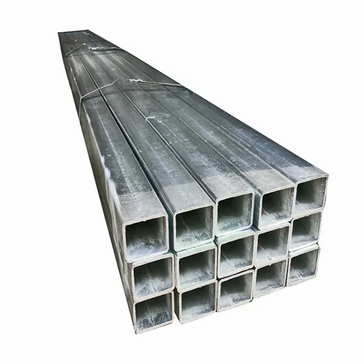 ISO CE tabung persegi panjang galvanis bersertifikasi persegi panjang kotak logam galvanis 4x4 3x3 berat tabung logam persegi galvanis