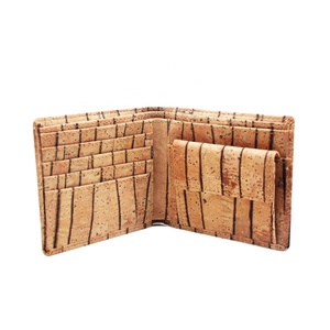 Boshiho Fashion New Design Vegan Card Holder Rfid Blocking <b>Small</b> Bifold Men <b>Purse</b> Slim Mens Wallets Cork Wood Wallet Sustainable - Product Image 2