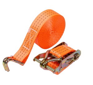<span class=keywords><strong>Sangle</strong></span> d'arrimage <span class=keywords><strong>à</strong></span> boucle <span class=keywords><strong>à</strong></span> <span class=keywords><strong>cliquet</strong></span> en acier zingué avec crochets en S et en J, 2 pouces, 2T, 3T, 5T, pour la sécurité des remorques et la fixation de cargaison - Product Image 1