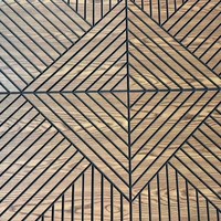 Panneau mural acoustique en bois à lattes absorbant le son HY19006B, panneau décoratif d'intérieur pour la maison et le bureau