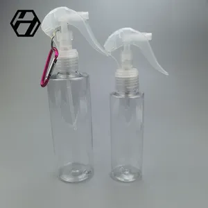 Garrafa plástica com spray, garrafa de plástico transparente para uso em animais, 30ml, 50ml, 60ml, 80ml, 100ml, 120ml, 250ml, 300ml, 500ml, uso em animais de estimação, preto e branco