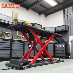 Rampa de elevación de soporte de motocicleta hidráulica eléctrica SAMFD con capacidad de elevación de 700kg mesa elevadora de tijera para motocicleta - Product Image 5