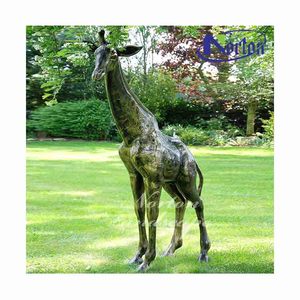 Decorazione esterna bronzo animale Giardino statua antico bronzo metallo ottone giraffa <span class=keywords><strong>Statue</strong></span> scultura per la vendita - Product Image 3