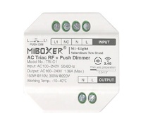 Variateur de lumière Miboxer Milight TRI-C1 AC Triac RF Push Dimmer pour lampes incandescentes traditionnelles, lampes halogènes, lumière à intensité variable Triac