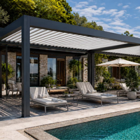 Gazebo en alliage d'aluminium anti-corrosion, meilleur que le gazebo en bois pour une utilisation en extérieur à long terme