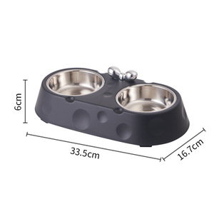 Pet Stainless Steel Double <strong>Bowl</strong> Large Capacity for Cats and Dogs Pet Products - Product Image 3