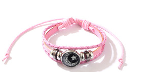 Pulsera de Cuero Vintage Punk con Diseño de Sol <span class=keywords><strong>y</strong></span> Luna, Multicapa, con Cuentas Tejidas <span class=keywords><strong>y</strong></span> Mariposas, Regalo para Parejas, PU - Product Image 6