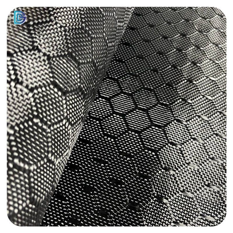 Tessuto Carbonio-Kevlar Esagonale 3K 240g/m² - Nero, Rosso, Blu, Giallo (Blu, 100x50 Cm) - Foto 5