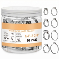 Collier de serrage en acier inoxydable 304 de type américain pour tuyau de 1 1/8 pouces, plage réglable 19-29 mm, pince de radiateur automobile