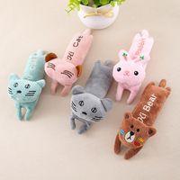 Jouet pour chat en peluche avec herbe à chat et papier froissé, modèles lapin, ours et chat, vente en gros