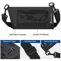 Sac à bandoulière étanche en TPU pour le travail ou les cafés, idéal pour ranger ordinateurs portables, chargeurs et carnets