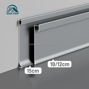 Win Top LED Rodapié Aleación de aluminio Pared Zócalo Piso Led Pateando Pie Línea Perfil 12cm Rodapié 15cm de altura alta - Product Image 5