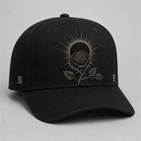 Casquette de baseball personnalisée avec broderie Old English, 5 panneaux, visière incurvée, style Dad Hat, streetwear urbain West Coast, vente en gros, faible MOQ
