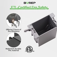 Boîte de jonction électrique en PVC BAREP SN20Z 1 poste, boîte de sortie non métallique, homologuée ETL, UL 514C, UL94 V0 pour câblage américain