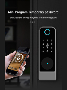 Tuya Factory Unlocking <b>Remotely</b> Smart Waterproof Aluminum Alloy Fingerprint ReaderDoor <b>Lock</b> for Wood External Door cloud - Product Image 4