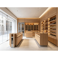 Meuble de présentation pour magasin de tabac, vitrine en bois pour cigares