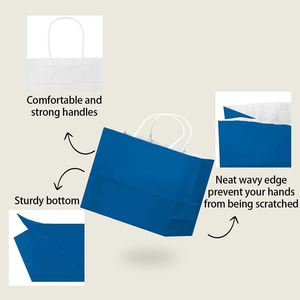 Bolsas de Regalo de Papel Kraft Ecológicas Biodegradables Personalizadas con Asas, Disponibles en Varios Colores para Recuerdos de Fiesta y Empaque de Regalos - Product Image 6