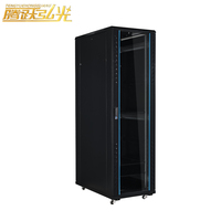Armoire de serveur pour centre de données, 19 pouces, 42U, porte en verre, gestion des câbles, roulettes, pour équipement informatique
