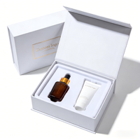 Boîte cadeau cosmétique magnétique de luxe avec logo personnalisé, boîte rigide en carton pour échantillons de parfum miniatures avec insert intérieur en mousse EVA protectrice