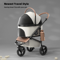Poussette pour animaux de compagnie à 3 roues pour voyager et transporter votre ami à fourrure confortablement