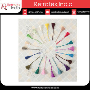 Flecos acrílicos multicolores para llavero, borlas para llavero, venta al por mayor, proveedor y fabricación por refractex, India, hecho en la India - Product Image 2