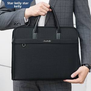 <span class=keywords><strong>Porte</strong></span>-documents de bureau pour <span class=keywords><strong>homme</strong></span> - Sac à main pour ordinateur portable en tissu Oxford imperméable avec logo personnalisable et fermeture éclair pour les conférences - Product Image 1