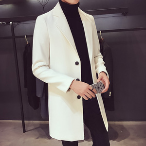 Abrigo <span class=keywords><strong>de</strong></span> Otoño/Invierno <span class=keywords><strong>de</strong></span> longitud media para hombre, cortavientos <span class=keywords><strong>de</strong></span> ajuste coreano, abrigo <span class=keywords><strong>de</strong></span> lana gruesa para estudiantes jóvenes - Product Image 2