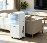 Climatiseur portable électrique silencieux Airwens 12000 BTU à faible bruit pour usage domestique avec fonctions d'économie d'énergie et d'auto-nettoyage
