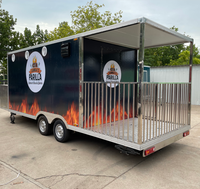 Remorque mobile de restauration rapide de 13 pieds pour la vente de hot-dogs en rue, service OEM