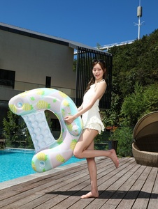 Bouée gonflable en forme d'<span class=keywords><strong>ananas</strong></span> pour adultes - Chaise longue flottante pour piscine et sports nautiques - Product Image 1
