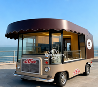 Remorque de type carré pour la vente de café ambulant, de pizzas et de nourriture, à vendre