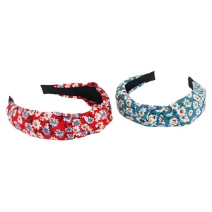 new fashion hot jewelry accessories headband floral printed cloth fascinator head bands