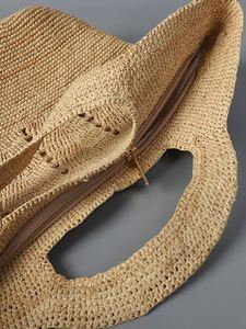 กระเป๋าสานราฟเฟียสุดหรู ทำมือ สำหรับฤดูร้อน ชายหาด ท่องเที่ยว วันหยุด - Product Image 3