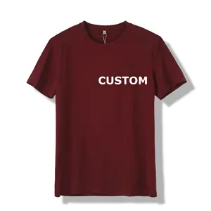 Camiseta de grandes dimensões com logotipo de impressão personalizada vintage para homens modais cooler por atacado