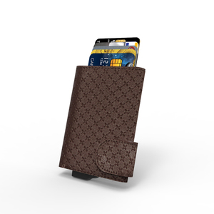 Portefeuille en aluminium et PU CardHoda, motif X, blocage RFID, porte-cartes 4-6 cartes, court, unisexe - Product Image 5