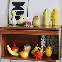 Vase en céramique créatif émaillé pour fruits (carambole, grenade), style nordique moderne, pour arrangement floral, art floral hydroponique, fruits