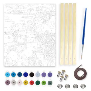 Pintura kit pintura obras OEM DIY 14x11.5 "lona pintura a óleo por números para adultos